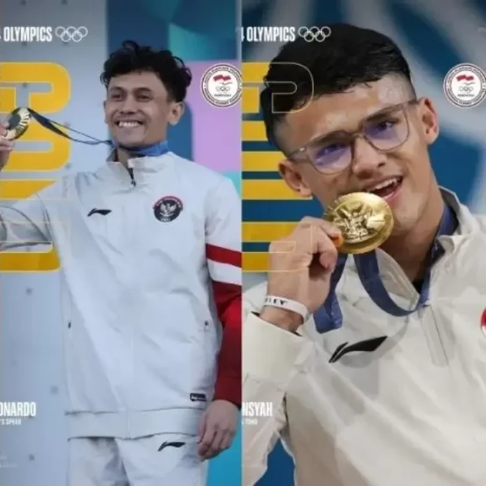 Veddriq Leonardo dan Rizki Juniansyah Sumbang Emas untuk Indonesia di Olimpiade Paris 2024