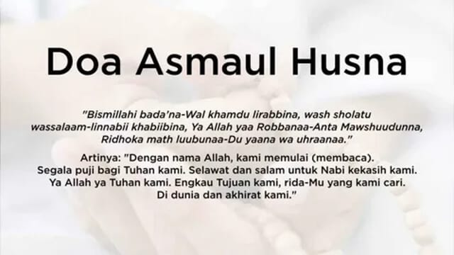 Doa Pembuka Asmaul Husna