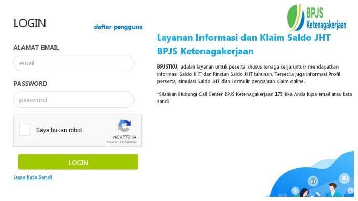 Ceks Saldo BPJSTK Melalui Web SSO BP Jamsostek