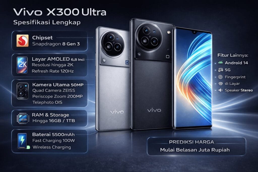 Vivo X300 Ultra: Spesifikasi Lengkap, Fitur Unggulan