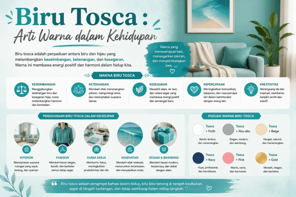 Makna Warna Biru Tosca dalam Kehidupan