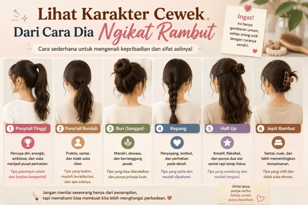 gaya ikat rambut dan karakter wanita