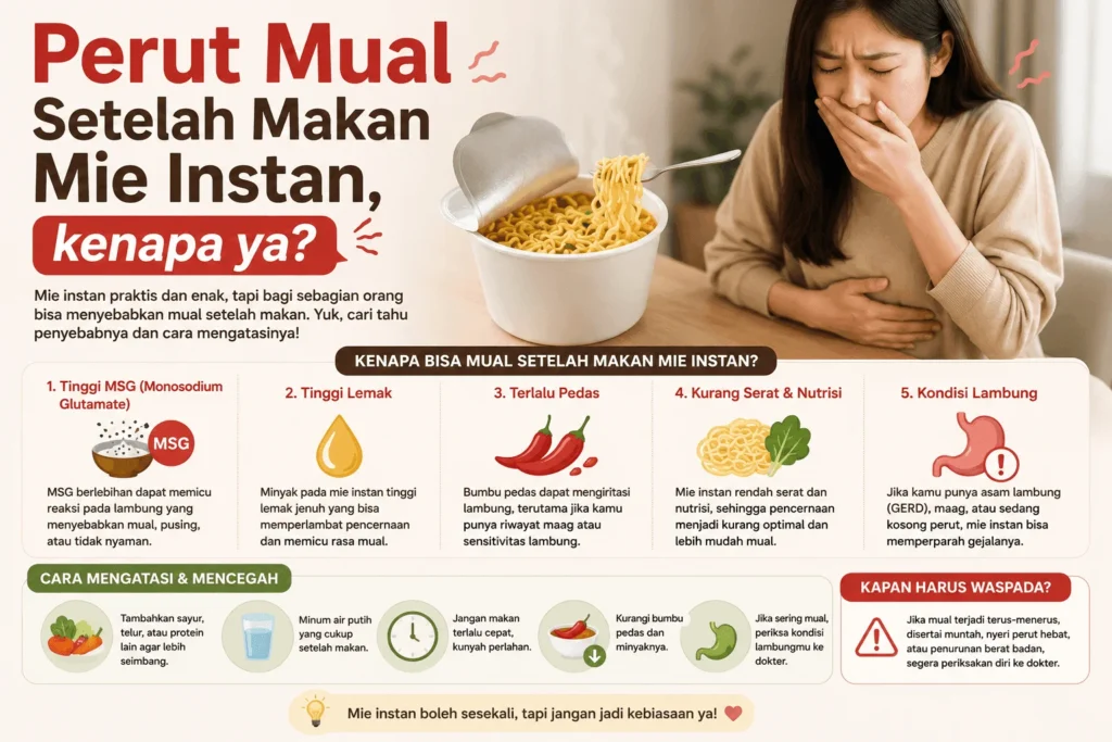 sebab Perut Mual Setelah Makan Mie Instan?