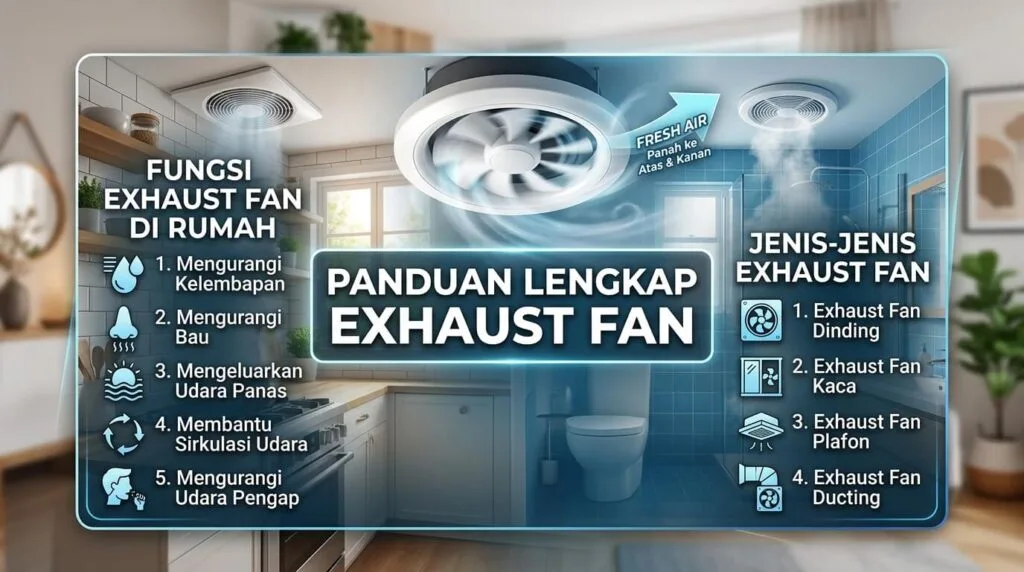 Exhaust Fan: Fungsi, Jenis, Ukuran, Daya, dan Cara Memilih yang Tepat